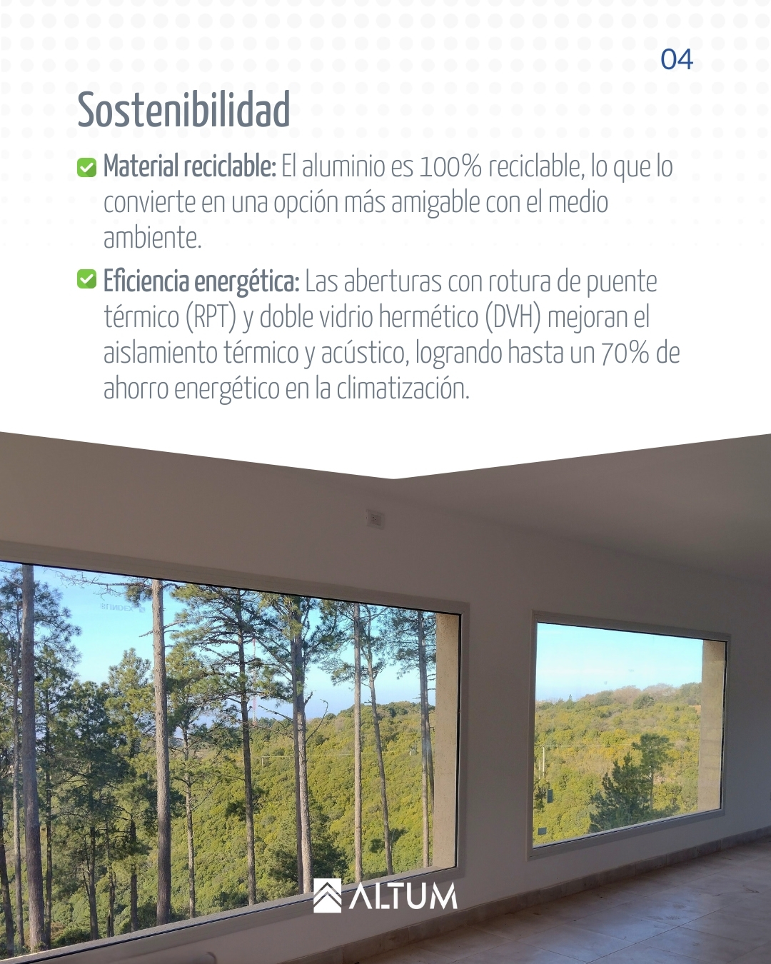 Abertura de Aluminio Premium - Altum